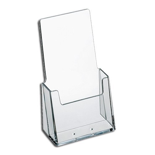 Product Cover Source One 6 Pack Premium Counter Top Trifold 4-Inch Wide Acrylic Brochure Holder (S1-6P-TPtri)