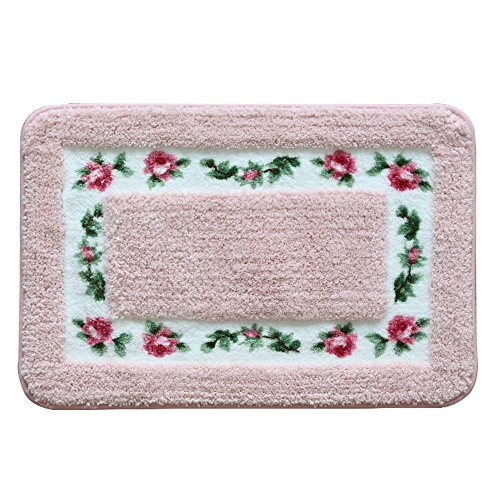 Product Cover Beautiful Rose Flower Bathroom Rugs Non Slip Absorbent Bath Mat Door Mat Welcome Mat Super Soft Kitchen Rug