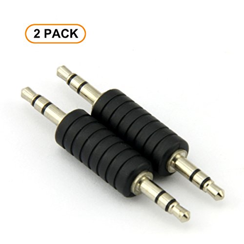 Product Cover RuiLing 2PCS 3.5mm Jack to 3.5mm Audio Male Adapter Connectors.(Plastic and Metal Black)