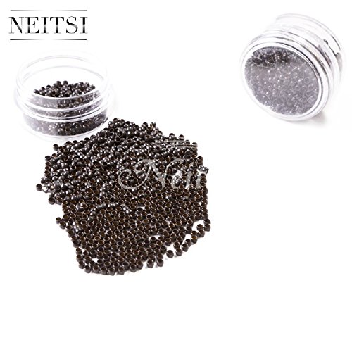 Product Cover Neitsi NON-Silicone Nano Rings Beads for Nano Tip Remy Hair Extensions (1000pcs, Dark brown)