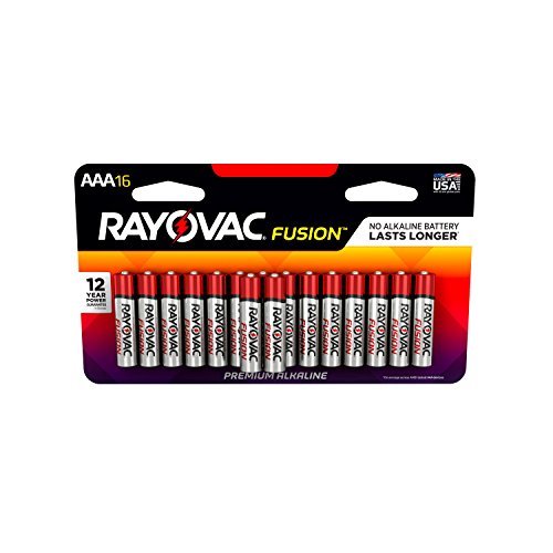 Product Cover Rayovac Fusion AAA Batteries, Premium Alkaline Triple A Batteries (16 BatteryCount)