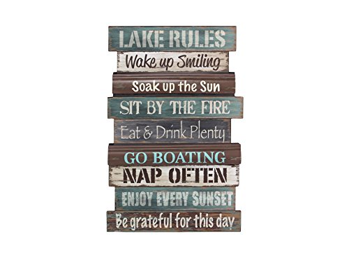 Product Cover Young's Inc Wood Lake Rule Wall Sign, 23.5-Inch