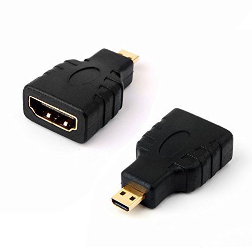 Product Cover GearIt Micro HDMI Adapter - HDMI Female (Type-A) to Micro HDMI Male (Type-D) Gold Plated Connector Converter Adapter -