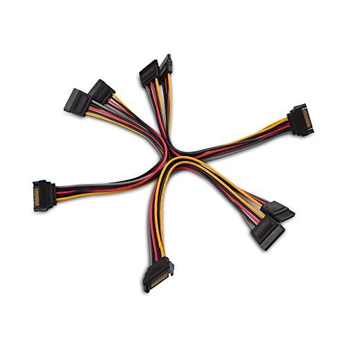 Product Cover Cable Matters (3 Pack) 15 Pin SATA Power Y-Splitter Cable 8 Inches
