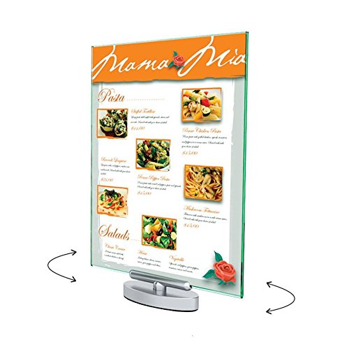 Product Cover Source One Premium 6 Pack 8 1/2 x 11 Swivel/Revolving Clear Sign Holder Menu Holder Ad Frame