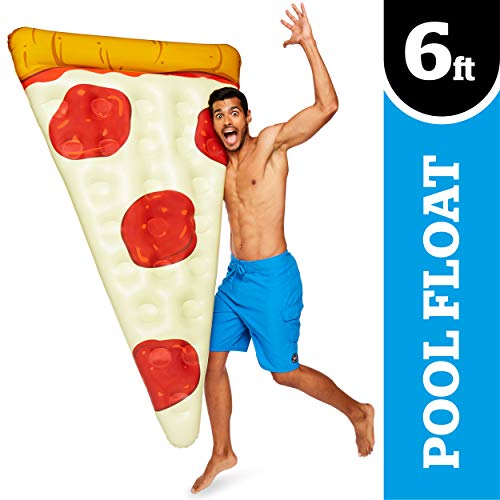 Product Cover BigMouth Inc Pizza Slice Pool Float, 5-foot Long Funny Inflatable Vinyl Beach Toy, Patch Kit Included