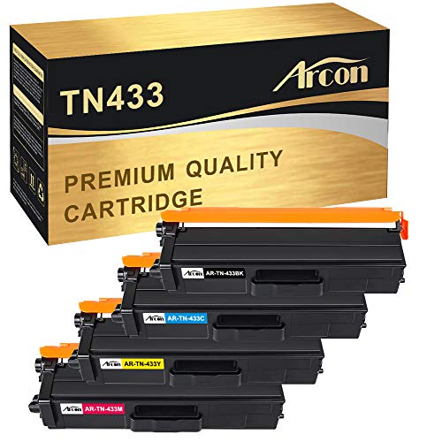 Product Cover Arcon Compatible Toner Cartridge Replacement for Brother TN433 TN-433 TN431 HL-L8360CDW MFC-L8900CDW HL-L8360CDWT HLL8260CDW HLL8360CDW MFC-L8610CDW L8360cdw Color Laser All-in-One Priner TN433 Toner
