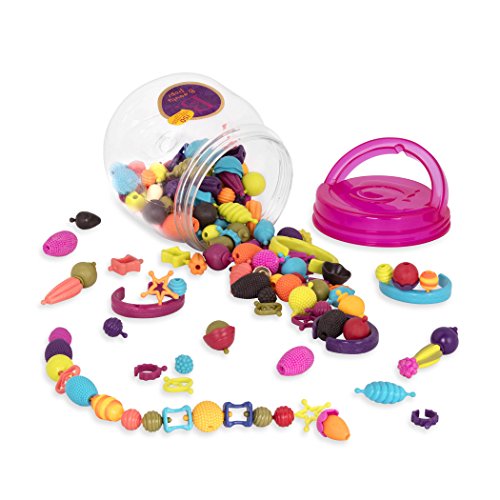 Product Cover B. Toys - 150 Pcs - Pop Snap Bead Jewelry Set for Kids - Pop Arty! - DIY Craft Jewelry Making Kit - Creative Necklaces, Rings, Bracelets - 4 Years +
