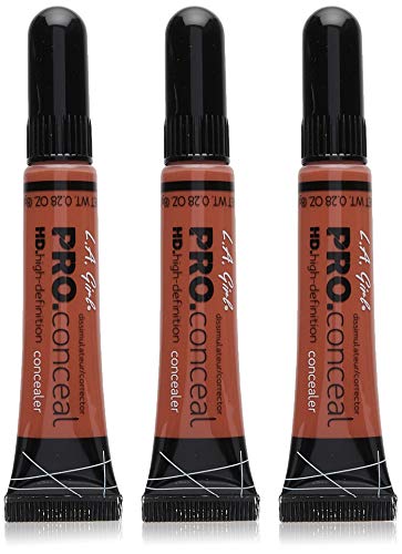 Product Cover L.A. Girl Pro Coneal Hd. High Definiton Concealer 0.25 Oz #990 Orange , 3pcs
