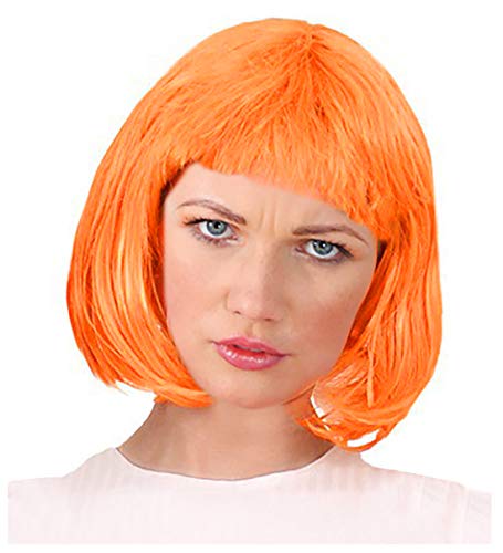 Product Cover Orange Leeloo Wig Leeloo Costume Wig Short Orange Wig Orange Bob Wig