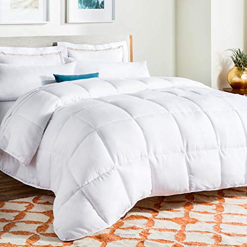 Product Cover LINENSPA All-Season White Down Alternative Quilted Comforter - Corner Duvet Tabs - Hypoallergenic - Plush Microfiber Fill - Machine Washable - Duvet Insert or Stand-Alone Comforter - Oversized Queen