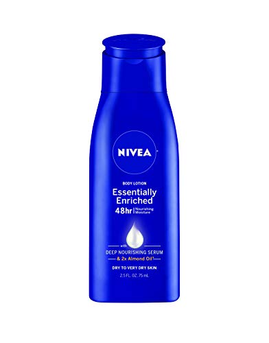Product Cover NIVEA Essentially Enriched Body Lotion - 48 Hour Moisture For Dry to Very Dry Skin - 2.5 fl. oz. Bottle