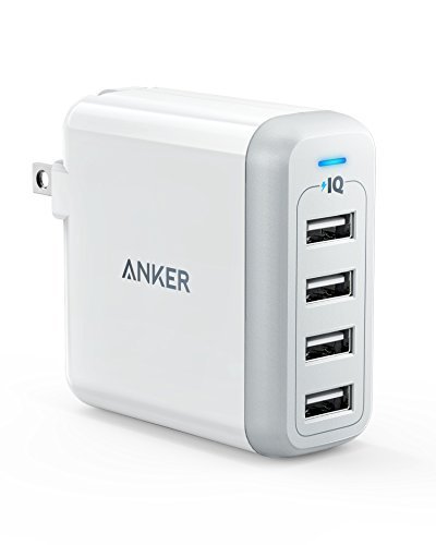 Product Cover Anker PowerPort 440W Multi 4-Port USB Wall USB Charger with Foldable Plug for iOS and Android Devices (White)