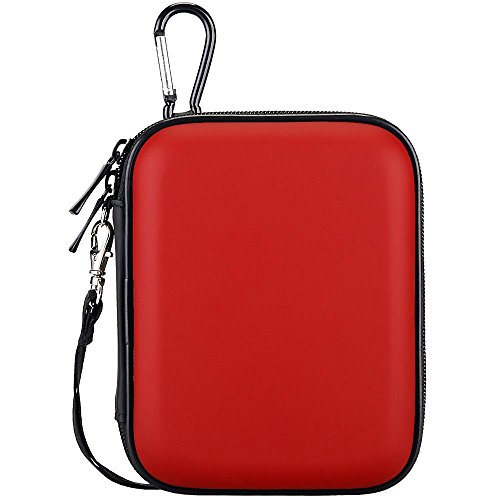 Product Cover Lacdo Waterproof Hard EVA Shockproof Pouch Case 2.5-Inch Hard Drive, Red