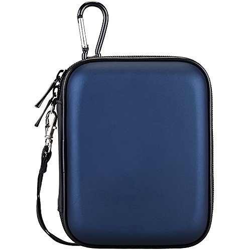 Product Cover Lacdo Waterproof Hard EVA Shockproof Carrying Case for Seagate Backup Plus Slim, Toshiba Canvio Basics, Canvio Connect, Canvio Slim II 2.5-Inch Portable External Hard Disk Drive - Blue
