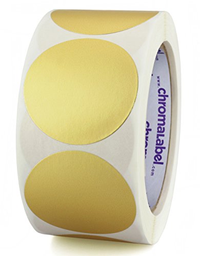 Product Cover ChromaLabel 2 inch Color-Code Dot Labels | 500/Roll (Metallic Gold)