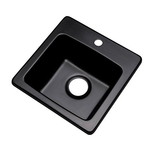 Product Cover Dekor Sinks 27199Q Duxbury Composite Granite Prep Sink with One Hole, 16