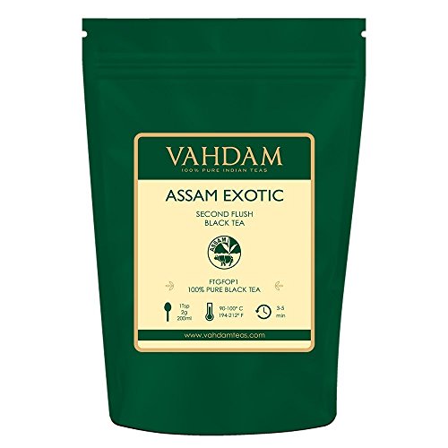 Product Cover VAHDAM, 2019 Harvest Assam Tea Leaves with Golden Tips, 3.53 Oz (50 Cups) - Strong, Malty & Rich - Exotic Assam Tea Loose Leaf - 100% Certified Pure Assam Black Tea - English Breakfast Tea