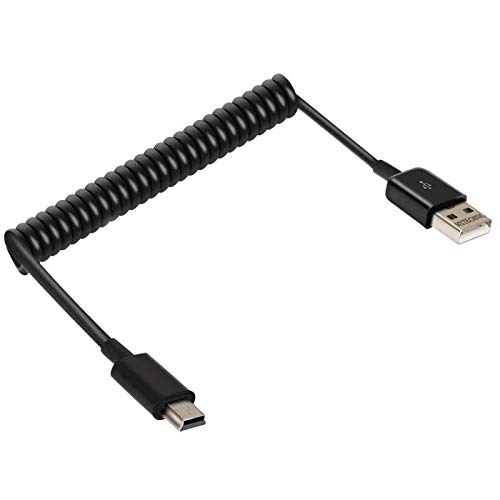 Product Cover MXtechnic 3 Feet 1 Meter Spiral Coiled USB 2.0 Mini USB Data Sync Charge Cable