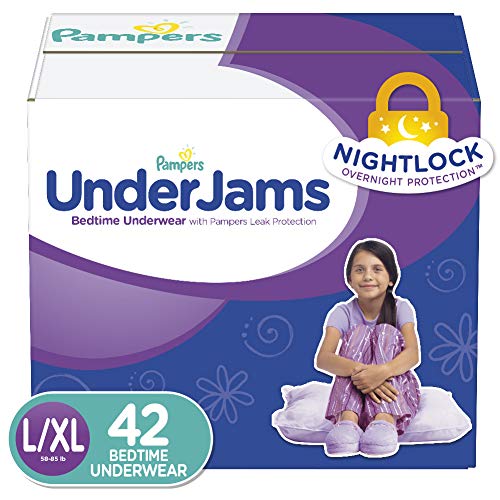 Product Cover Pampers UnderJams Bedtime Underwear Girls Size L/XL, 42 Count