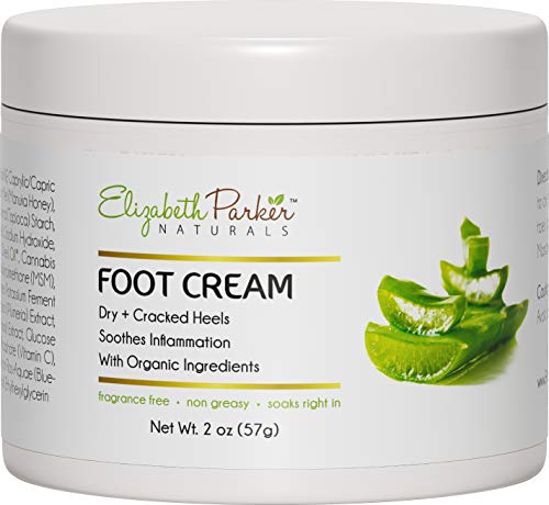 Product Cover Foot Cream for Dry Cracked Feet and Heels - Anti Fungal Cream for Athletes Foot Treatment - Best Callus Remover for Feet with Shea Butter Aloe Vera & Coconut Oil - Fragrance Free & Non Greasy (2 oz)