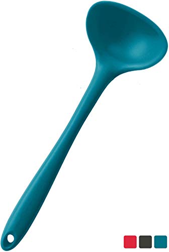 Product Cover StarPack Basics Silicone Ladle Spoon, High Heat Resistant to 480°F, Hygienic One Piece Design Cooking Utensil for Serving Soup & more (Teal Blue)
