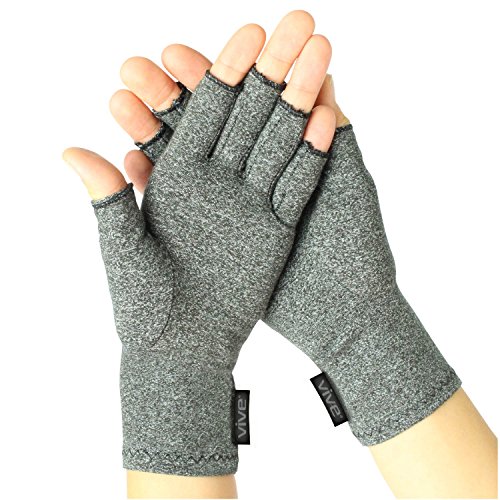 Product Cover Vive Arthritis Gloves - Men, Women Rheumatoid Compression Hand Glove for Osteoarthritis- Arthritic Joint Pain Relief - Carpal Tunnel Wrist Support - Open Finger, Fingerless Thumb for Computer Typing