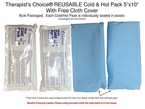 Product Cover Therapist's Choice® Reusable Cold & Hot Pack 5x10 with Removable Protective Sleeve Cover (2 Hot & Cold Packs)
