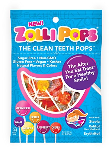 Product Cover Zollipops The Clean Teeth Pops, Anti Cavity Lollipops, Delicious Assorted Flavors, 75 Count