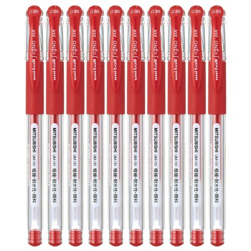 Product Cover Uni-ball Signo DX UM-151 Gel Ink Pen 10 Set(Red)