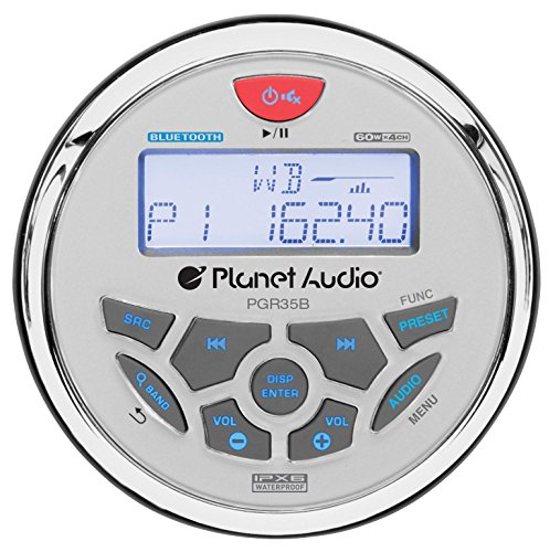 Product Cover Planet Audio PGR35B Weatherproof Marine Gauge Receiver - Bluetooth, Digital Media MP3 Player, No CD Player, USB Port, AUX-In, AM/FM Radio Receiver