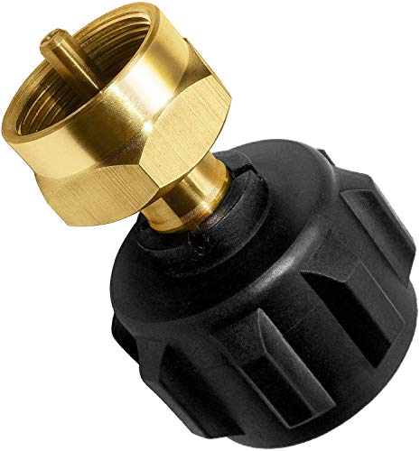 Product Cover DOZYANT Safest QCC1 Regulator Valve Propane Refill Adapter for Steel Propane Cylinder with Type 1 - Fits All 1 LB Throwaway Disposable Cylinder - 100% Solid Brass Regulator Valve Accessory