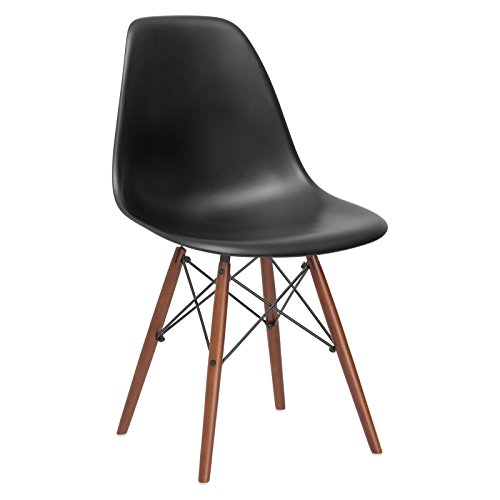 Product Cover Poly and Bark Vortex Side Chair Walnut Legs, Black
