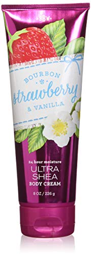 Product Cover Bath & Body Works Bourbon Strawberry Vanilla Ultra Shea Body Cream, 8 Ounce