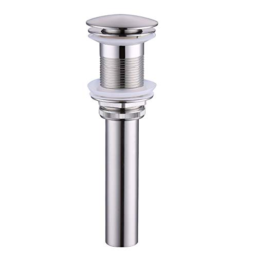 Product Cover KES Bathroom Sink Drain without Overflow Vessel Sink Lavatory Vanity Pop Up Drain Stopper Brushed Nickel Finish, S2008D-BN