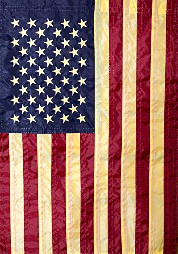 Product Cover Briarwood Lane American Flag Tea Stained Applique Garden Flag 12.5
