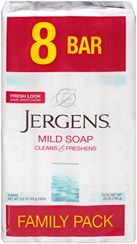 Product Cover Jergens Mild Soap for Face and Body, 3.5 Ounce Bar, 8 Count in 1 box