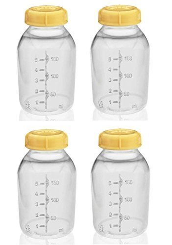 Product Cover Medela Breast Milk Collection Storage Feeding Bottle w/ Lid 5 Oz/ 150 Ml X4