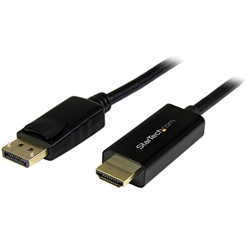 Product Cover DisplayPort to HDMI Converter Cable - 6.5 ft (2m) - DP to HDMI Adapter with Built-in Cable - (M/M) Ultra HD 4K