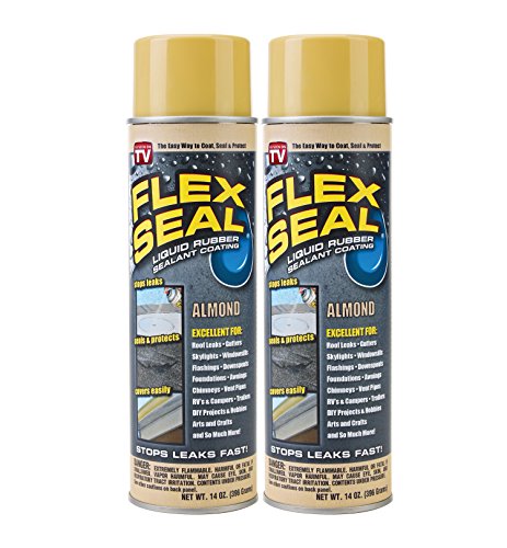 Product Cover Flex Seal Spray Rubber Sealant Coating, 14-oz, Almond (2 Pack) 