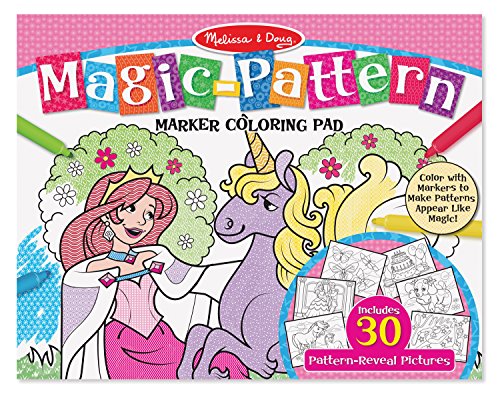 Product Cover Melissa & Doug Magic-Pattern Marker Kids' Coloring Pad - Princesses, Ponies, Parties, and More