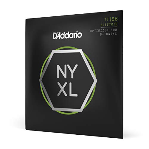 Product Cover D'Addario NYXL1156 Nickel Plated Electric Guitar Strings,Medium Top/Extra-Heavy Bottom,11-56 - High Carbon Steel Alloy for Unprecedented Strength - Ideal Combination of Playability and Electric Tone