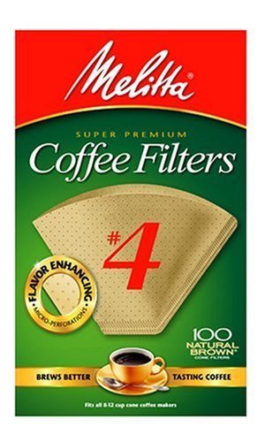 Product Cover Melitta Cone Coffee Filters, Natural Brown #4, 100 Count (Pack Of 3)