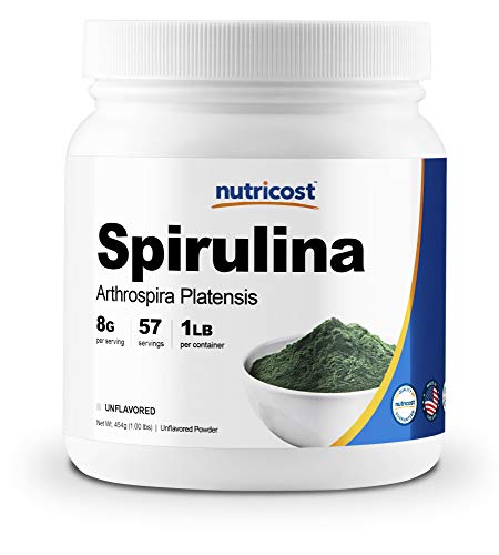 Product Cover Nutricost Spirulina Powder 454 Grams (1LB) - Pure Spirulina Powder; 8000mg Per Serving, 57 Servings - Highest Quality Spirulina