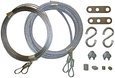 Product Cover Garage Door Cable Replacement Kit - Two 3/32 inch x 14 foot Long and Two 1/8 inch x 13 foot long Galvanized Aircraft Cables. Complete with 4 Cables and 10 Fasteners to Fix Your Overhead Sectional Door