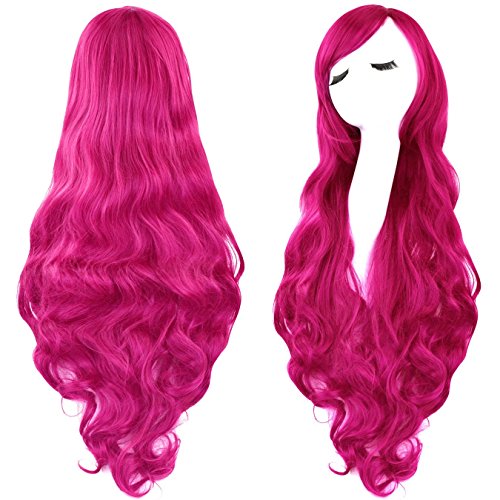 Product Cover Rbenxia Curly Cosplay Wig Long Hair Heat Resistant Spiral Costume Wigs Anime Fashion Wavy Curly Cosplay Daily Party Silver 32