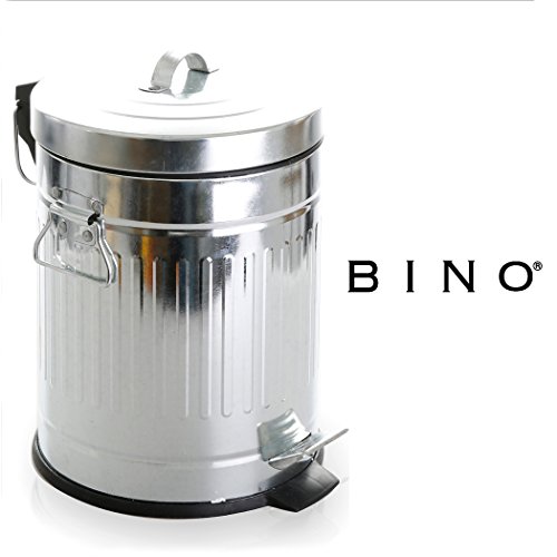 Product Cover BINO Stainless Steel 1.3 Gallon / 5 Liter Round Oscar Step Trash Can, Galvanized Steel