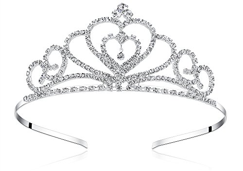 Product Cover Lovelyshop Rhinestone Crystal Tiara-Wedding Bridal Prom Birthday Pegeant Prinecess Crown (Heart）