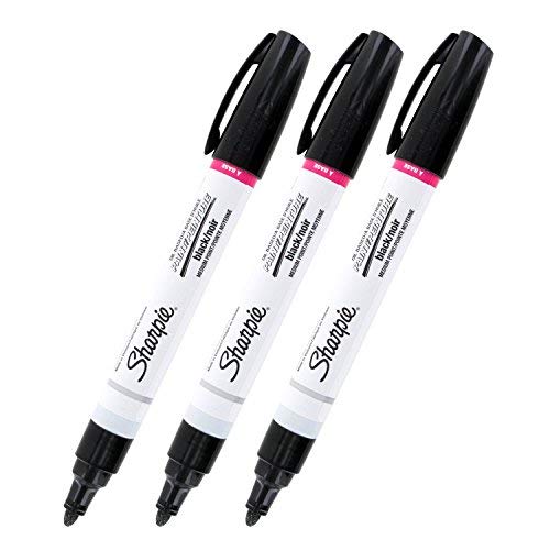 Product Cover Sharpie Oil-Based Paint Marker, Medium Point, Black Ink, Pack of 3