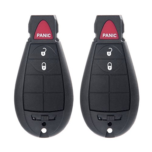 Product Cover ECCPP Replacement fit for 2X 3 Button Uncut Keyless Entry Remote Key Fob Chrysler Dodge Volkswagen Series M3N5WY783X 433MHz